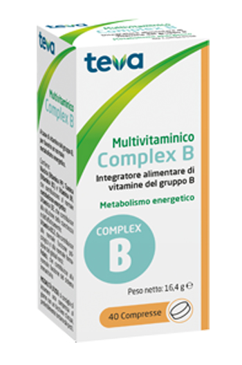 MULTIVITAMINICO COMPLEX B TEVA 40 COMPRESSE 16,4 G - Farmastop