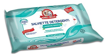 SANO E BELLO SALVIETTE DETERGENTI MUSCHIO BIANCO 50 PEZZI - Farmastop