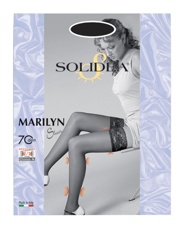 MARILYN 70 SHEER CALZA AUTOREGGENTE NERO 4XL - Farmastop