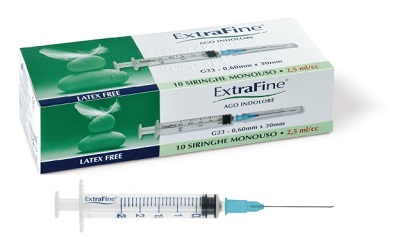 SIRINGA IPODERMICA EXTRAFINE 2,5 CC G23 0,60X30 10 PEZZI - Farmastop