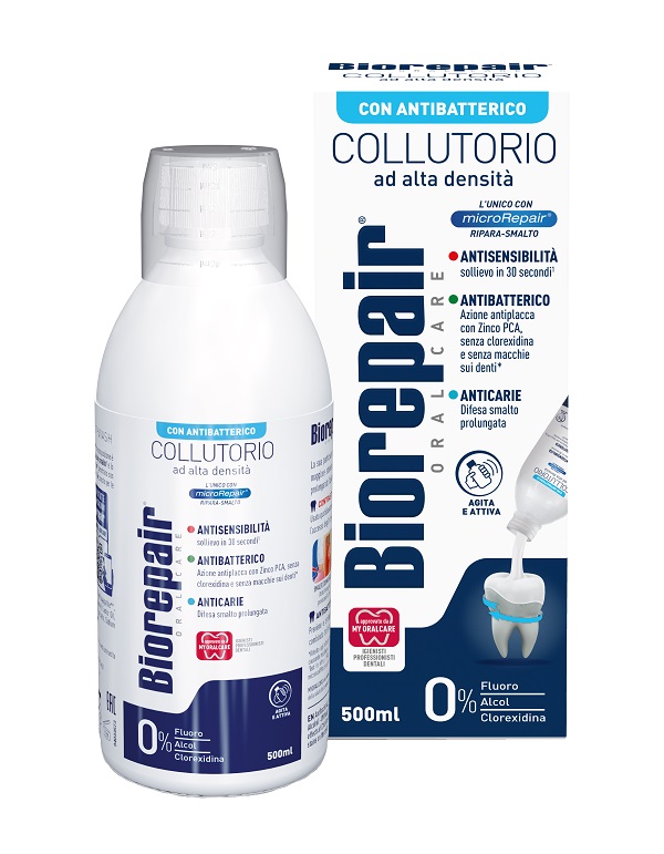 BIOREPAIR ORAL CARE COLLUTORIO ALTA INTENSITA' 3IN1 ANTISENSIBILITA', ANTIBATTERICO, ANTICARIE 500 ML - Farmastop