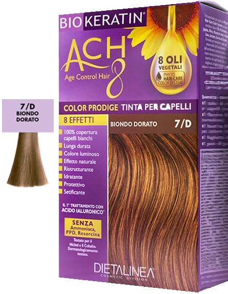 BIOKERATIN ACH8 COLOR PRODIGE 7/D BIONDO DORATO - Farmastop