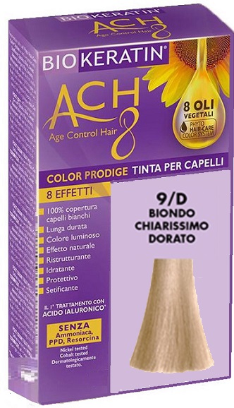 BIOKERATIN ACH8 COLOR PRODIGE 9/D BIONDO CHIARISSIMO DORATO - Farmastop