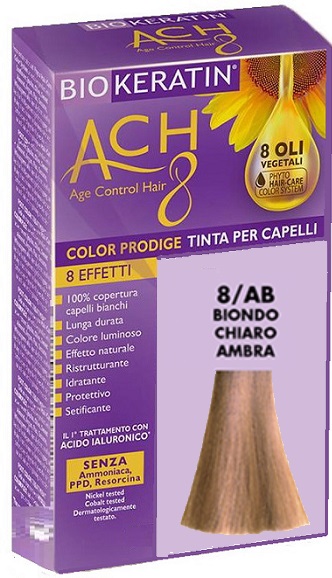BIOKERATIN ACH8 COLOR PRODIGE 8/AB BIONDO CHIARO AMBRA - Farmastop