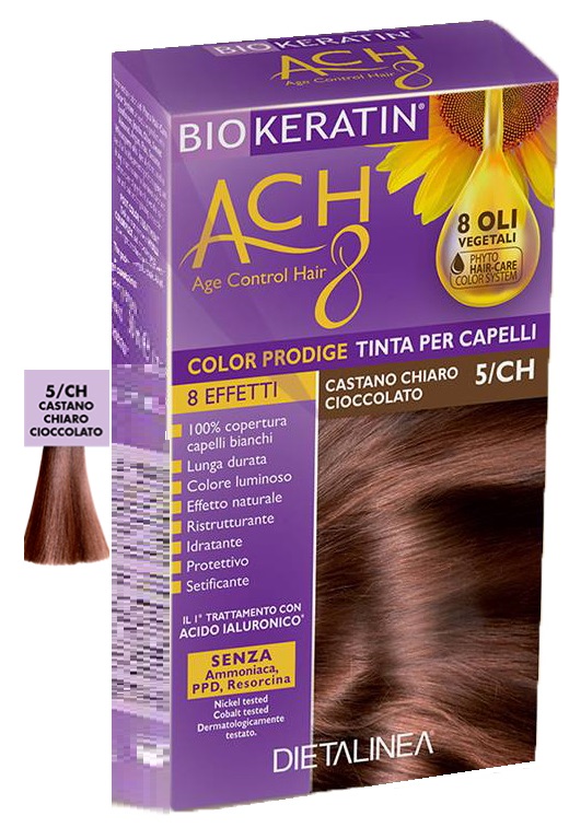 BIOKERATIN ACH8 COLOR PRODIGE 5/CH CASTANO CHIARO CIOCCOLATO - Farmastop