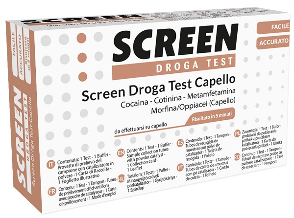 DROGA TEST RILEVAMENTO 4 SOSTANZE TRAMITE CAPELLI - Farmastop