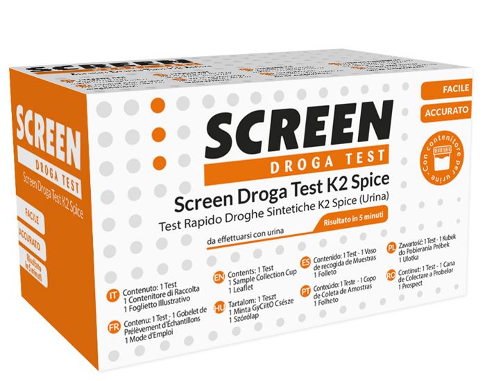 DROGA TEST CHE RILEVA UNA SOSTANZA K2/SPICE DROGHE SINTETICHE SCREEN DROGA TEST K2/SPICE URINA - Farmastop