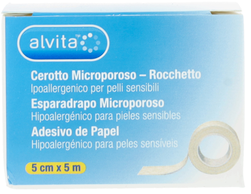 CEROTTO MICROPOROSO IN ROCCHETTO CM5X5M ALVITA - Farmastop