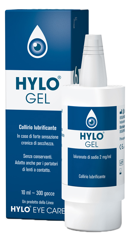 HYLO-GEL COLLIRIO LUBRIFICANTE ACIDO IALURONICO 0,2% 10 ML - Farmastop