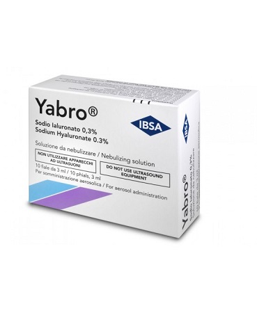 YABRO 10 FIALE 3ML ACIDO IALURONICO 0,3% SOLUZIONE PER NEBULIZZATORE - Farmastop