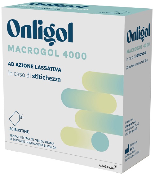 ONLIGOL MACROGOL 4000 20 BUSTINE 10 G SENZA ZUCCHERO - Farmastop
