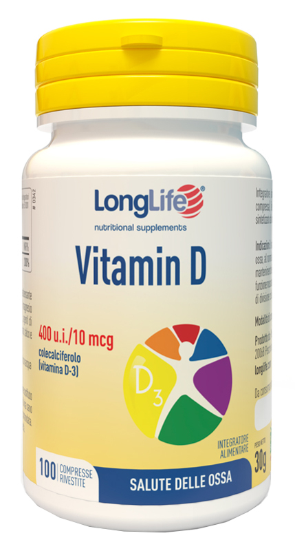LONGLIFE VITAMINA D3 400UI 100 COMPRESSE - Farmastop