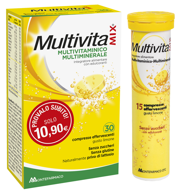 MULTIVITAMIX SENZA ZUCCHERO 30 COMPRESSE EFFERVESCENTI - Farmastop
