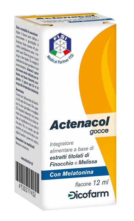 ACTENACOL GOCCE 12 ML CON MELATONINA - Farmastop