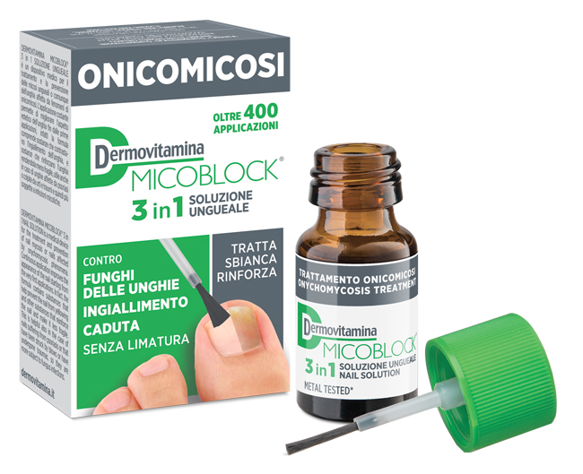 DERMOVITAMINA MICOBLOCK 3 IN 1 ONICOMICOSI SOLUZIONE UNGUEALE 7 ML - Farmastop