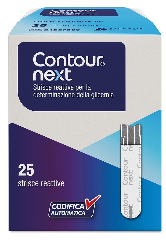 STRISCE MISURAZIONE GLICEMIA CONTOUR NEXT 25 PEZZI - Farmastop