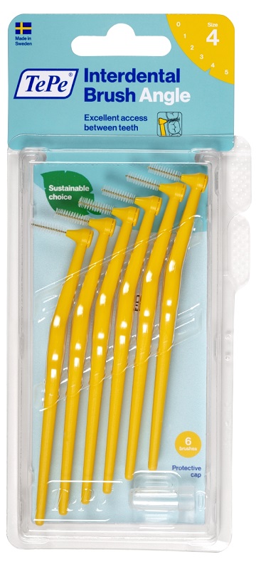 TEPE ANGLE SCOVOLINO GIALLO 0,7MM 6 PEZZI - Farmastop
