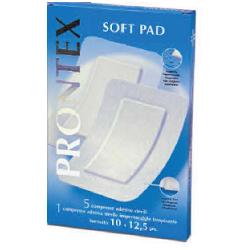GARZA COMPRESSA PRONTEX SOFT PAD 10X12,5 6 PEZZI (5 TNT + 1 IMPERMEABILE AQUA PAD) - Farmastop