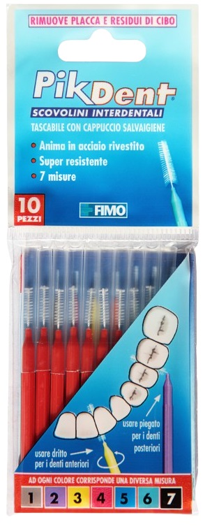 PIKDENT STUZZICOLINO 4 ROSSO 10 PEZZI - Farmastop