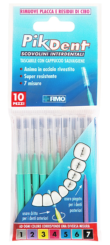 PIKDENT STUZZICOLINO 6 VERDE 10 PEZZI - Farmastop