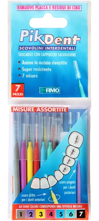 PIKDENT STUZZICOLINO 1 BUSTINA CON 7 MISURE ASSORTITE - Farmastop