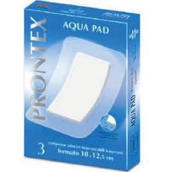 GARZA COMPRESSA PRONTEX AQUA PAD 10X12,5 CM 3 PEZZI - Farmastop