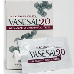 VASESAL 20 6 BUSTINE PLURIDOSE DA 5 ML UNGUENTO CHERATOLITICO - Farmastop