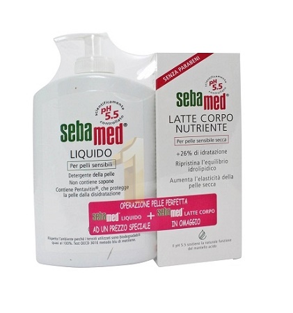 SEBAMED LIQUIDO 400ML+ LATTE CORPO 180 ML - Farmastop
