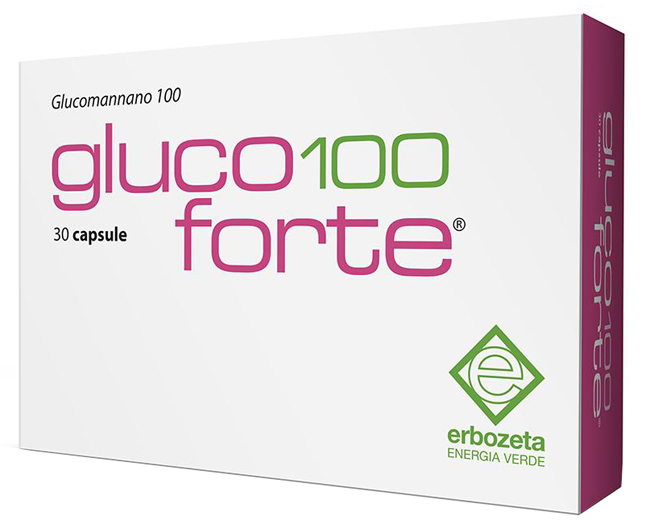 GLUCO 100 FORTE GLUCOMANNANO 100 30 CAPSULE DA 900 MG - Farmastop