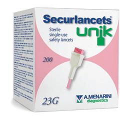 LANCETTE PUNGIDITO SECURLANCETS UNIK GAUGE 23 200 PEZZI - Farmastop