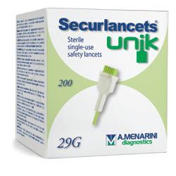 LANCETTE PUNGIDITO SECURLANCETS UNIK GAUGE 29 200 PEZZI - Farmastop