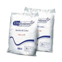 SACCA DI DRENAGGIO DA LETTO PER INCONTINENZA UROSYSTEM TUBO 130 CM SENZA SCARICO 30 PEZZI - Farmastop