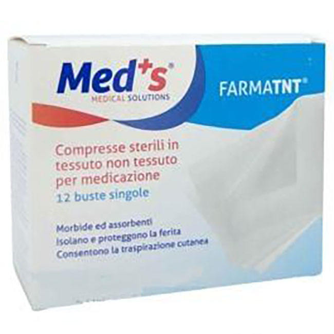GARZA COMPRESSA MEDS TESSUTO NON TESSUTO 7,5X7,5 12 PEZZI PEEL OPEN - Farmastop