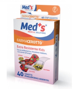 CEROTTO MEDS STRIPS KIDS IPOALLERGENICO ASSORTITI 40 PEZZI - Farmastop