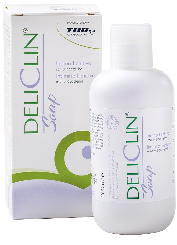 DELICLIN SOAP DETERGENTE INTIMO LENITIVO CON ANTIBATTERICO 200 ML - Farmastop