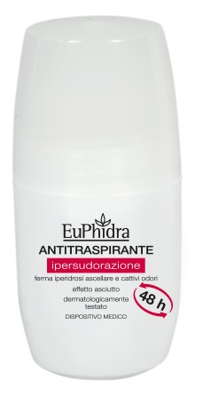 DEODORANTE IN EMULSIONE IN FLACONE ROLL-ON CON ASTUCCIO EUPHIDRA DEO ROLLON ANTITRASPIRANTE 50 ML - Farmastop