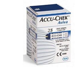STRISCE MISURAZIONE GLICEMIA ACCU-CHEK AVIVA BRK RETAIL 25 PEZZI - Farmastop