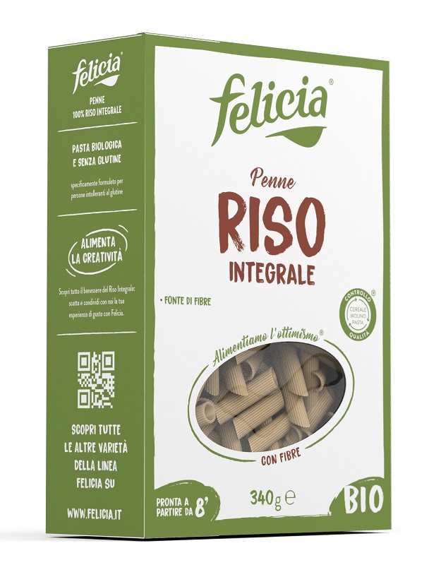 FELICIA BIO RISO INTEGRALE PENNE 340 G - Farmastop