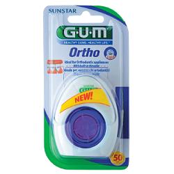 GUM ORTHO FLOSS FILO SPUGNOSO 50 PEZZI - Farmastop