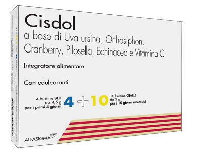 CISDOL 4 BUSTINE BLU DA 4,5 G + 10 BUSTINE GIALLE DA 3 G - Farmastop