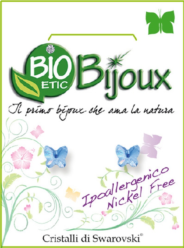 ORECCHINO FARFALLA 5MM AQUA - Farmastop