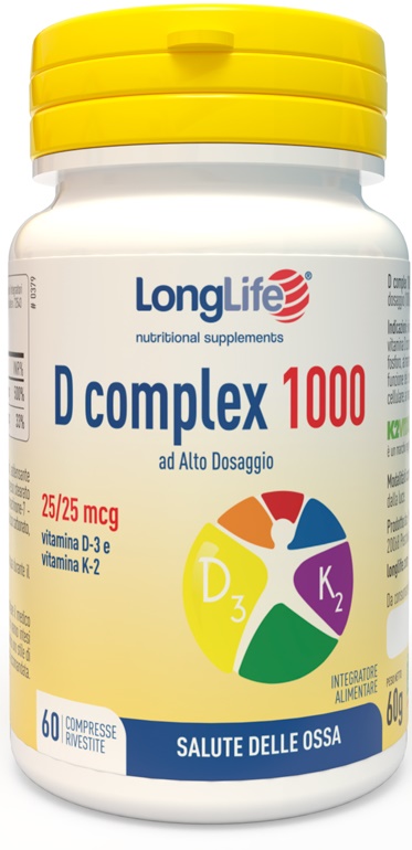 LONGLIFE D COMPLEX 1000 60 COMPRESSE - Farmastop