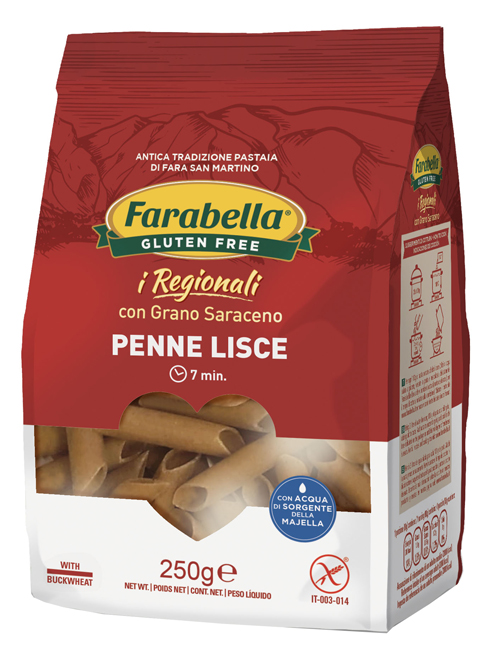 FARABELLA PENNE LISCE GRANO SARACENO 250 G - Farmastop