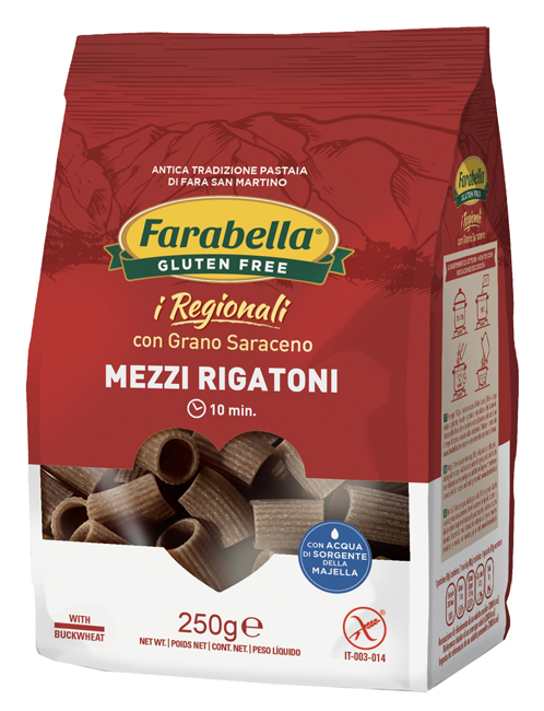 FARABELLA MEZZI RIGATONI AL GRANO SARACENO 250 G - Farmastop