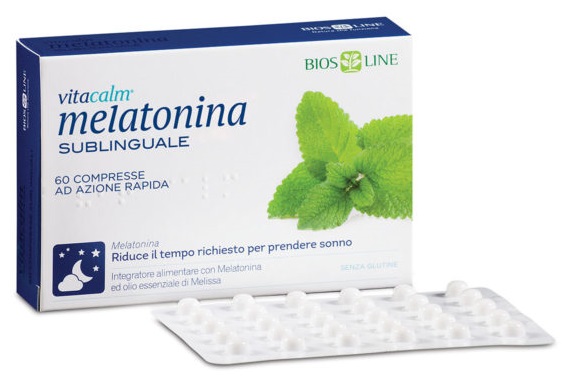BIOS LINE VITACALM MELATONINA SUBLINGUALE 60 COMPRESSE 1 MG - Farmastop