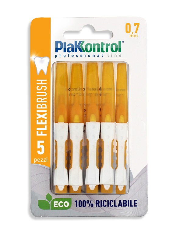 PLAKKONTROL SCOVOLINO INTERDENTALE FLEXI BRUSH07 BLISTER 5 PEZZI - Farmastop