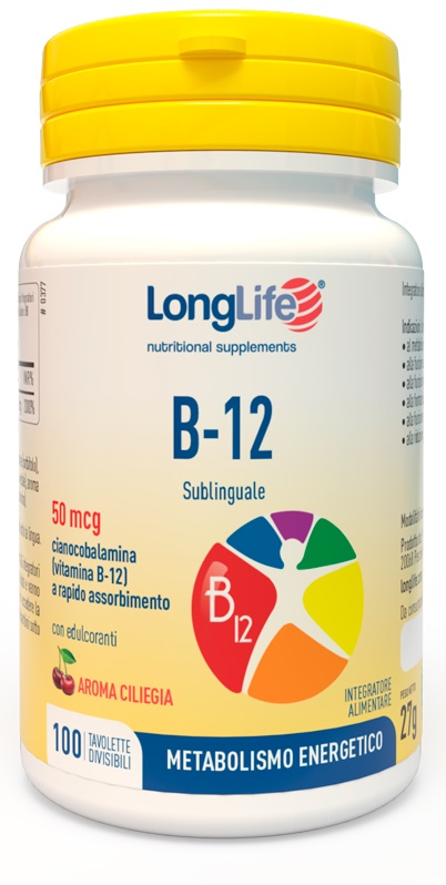 LONGLIFE B12 50MCG SUBLINGUALE 100 TAVOLETTE - Farmastop