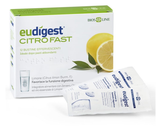 BIOSLINE EUDIGEST CITRO FAST 12 BUSTINE EFFERVESCENTI - Farmastop