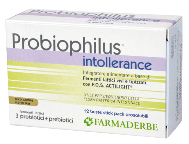 PROBIOPHILUS INTOLLERANCE 12 BUSTINE 24 G - Farmastop