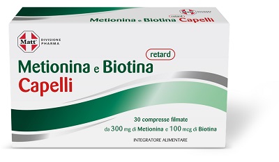 MATT DIVISIONE PHARMA METIONINA E BIOTINA RETARD CAPELLI 30 COMPRESSE - Farmastop